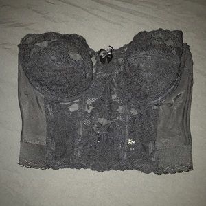 VS Black Lace Mid-Waist Corset